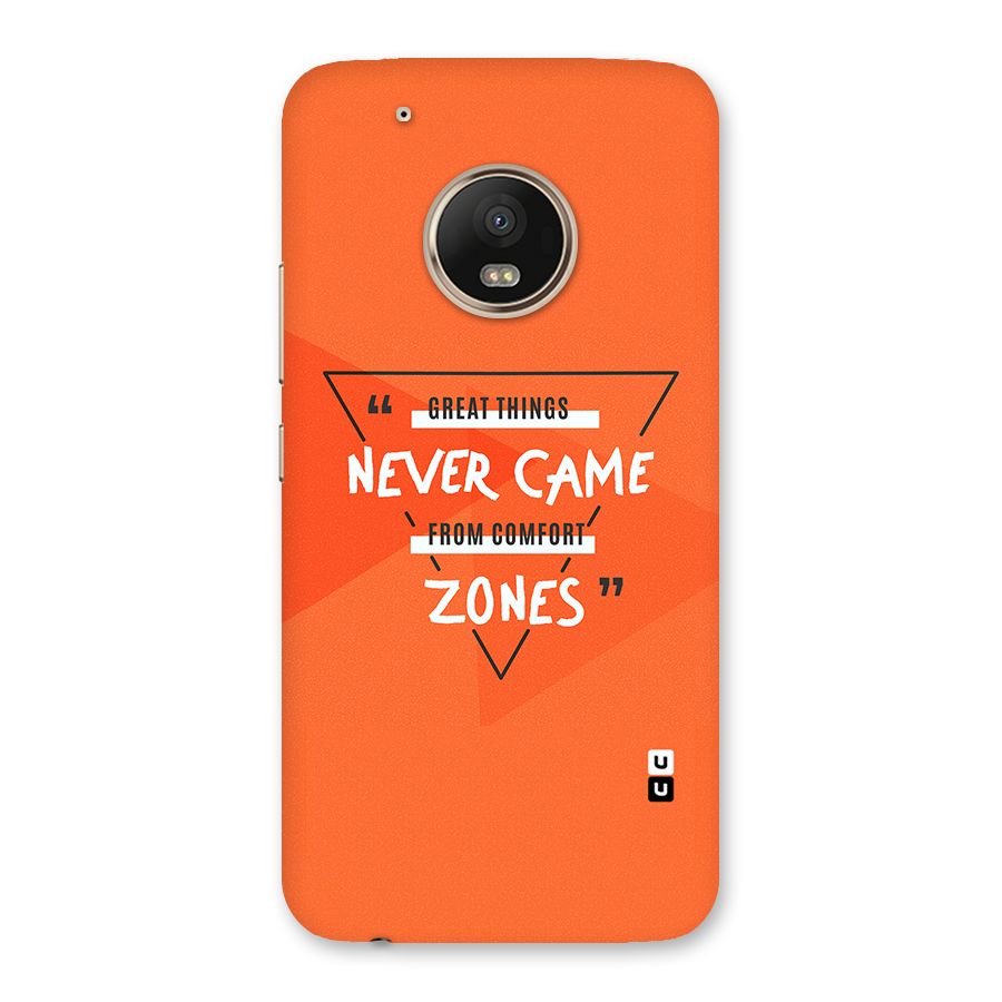 Great Things Comfort Zones Back Case for Moto G5 Plus