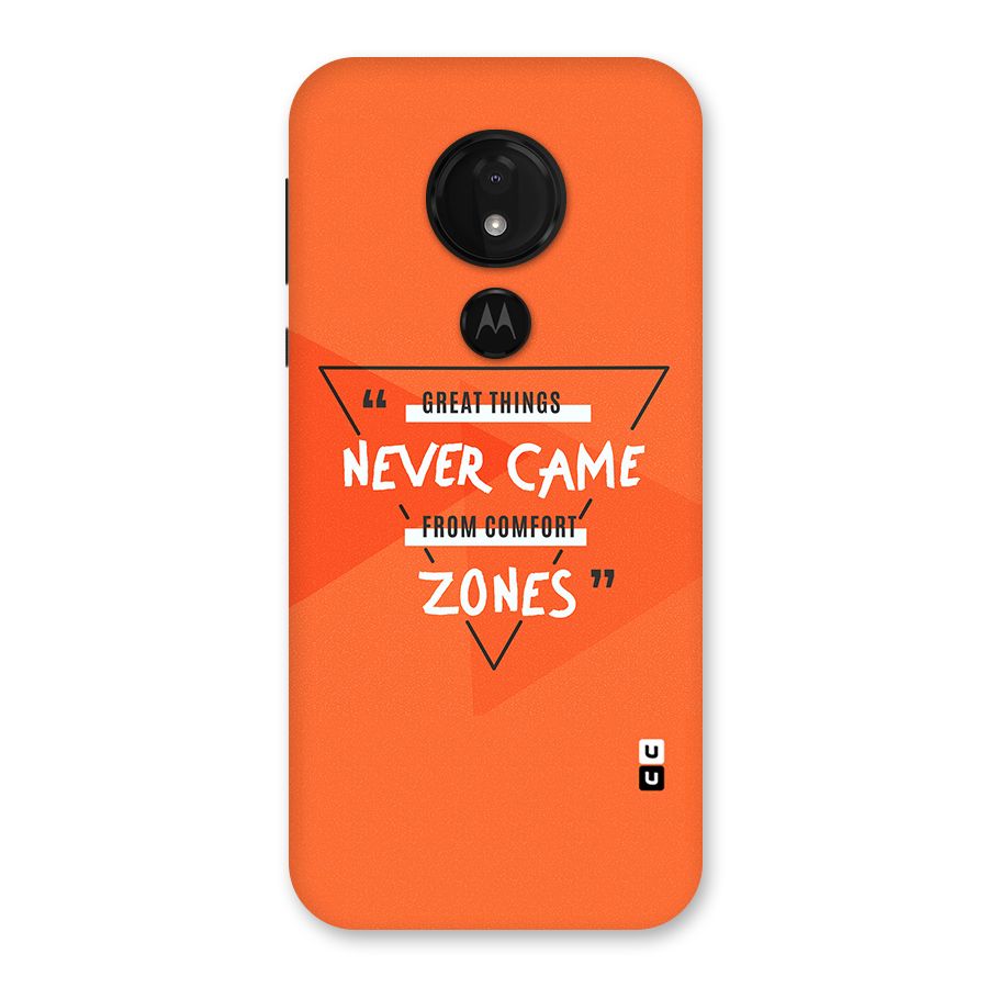 Great Things Comfort Zones Back Case for Moto G7 Power