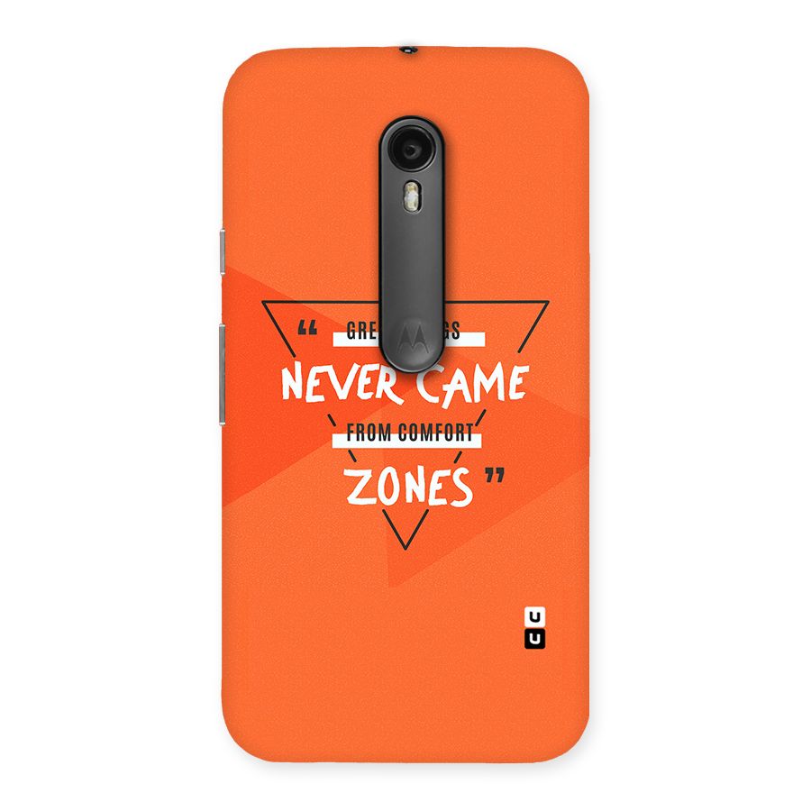 Great Things Comfort Zones Back Case for Moto G Turbo