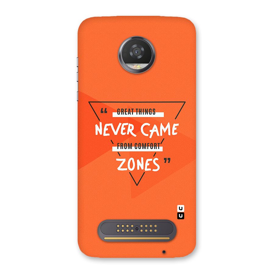 Great Things Comfort Zones Back Case for Moto Z2 Play