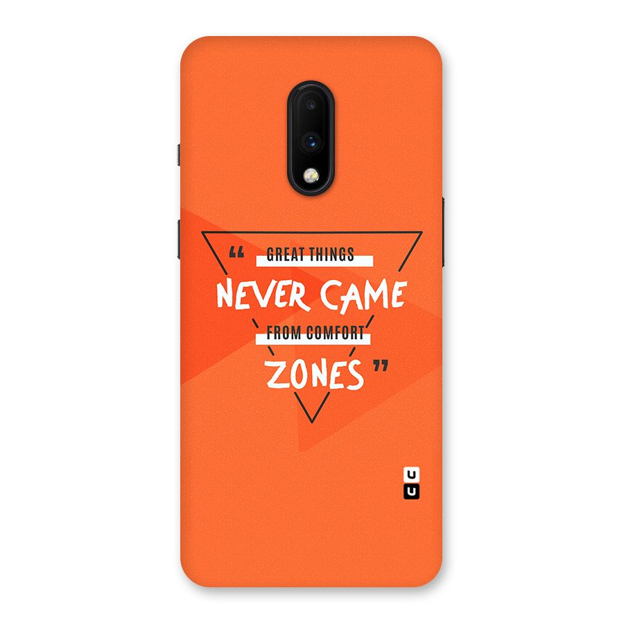 Great Things Comfort Zones Back Case for OnePlus 7