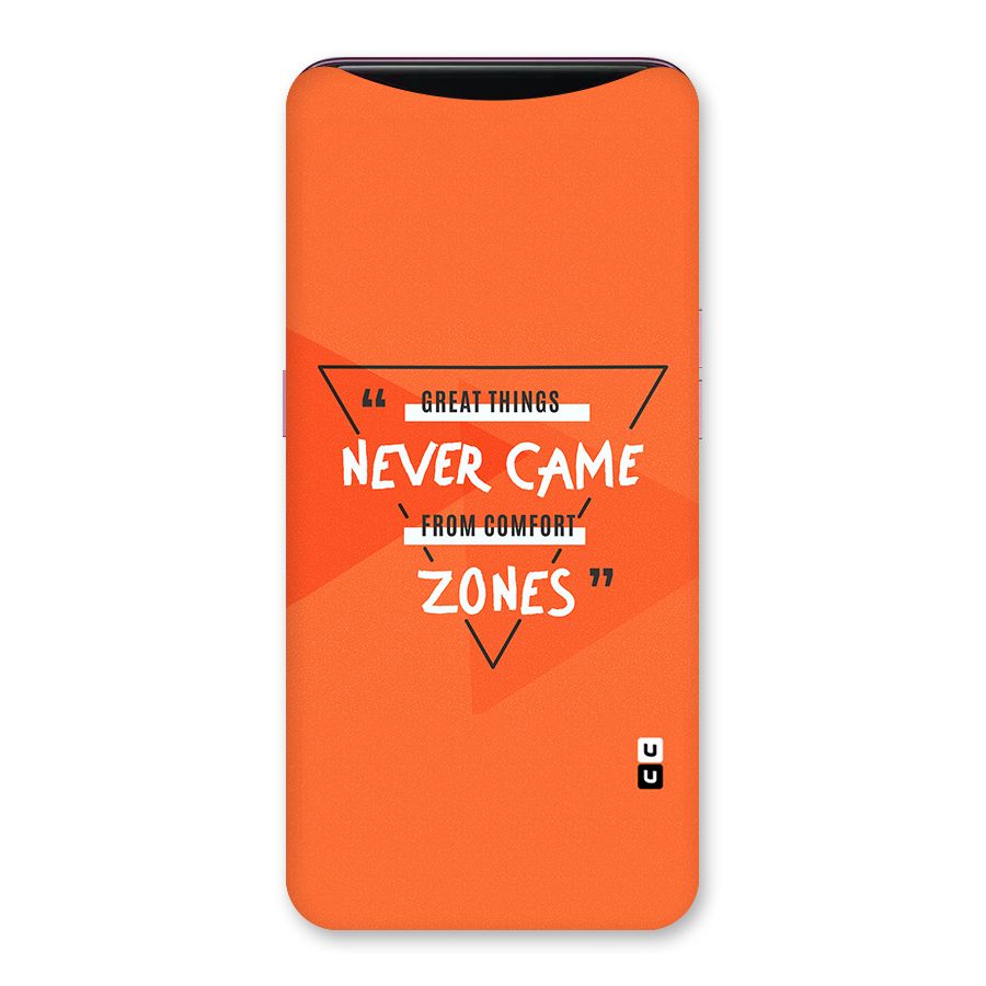 Great Things Comfort Zones Back Case for Oppo Find X