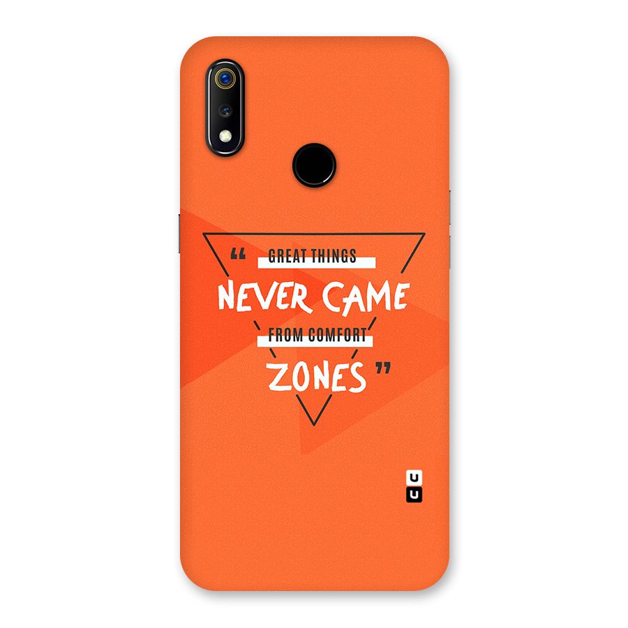 Great Things Comfort Zones Back Case for Realme 3