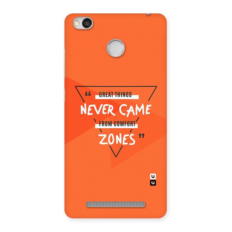 Great Things Comfort Zones Back Case for Redmi 3S Prime