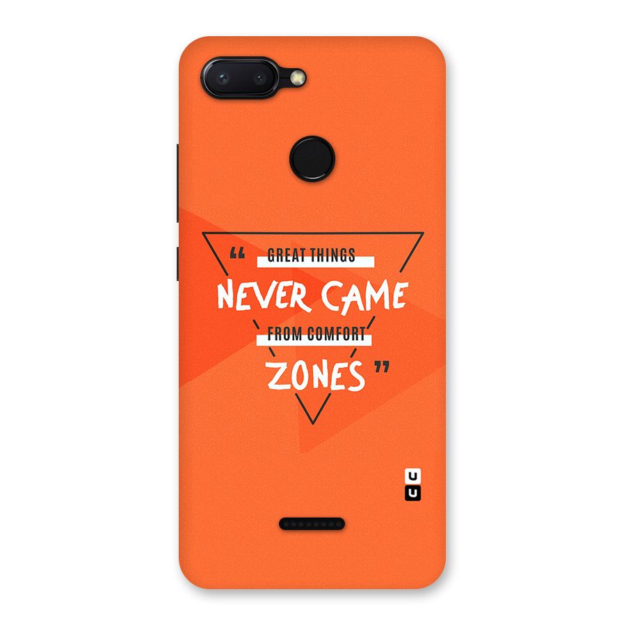 Great Things Comfort Zones Back Case for Redmi 6