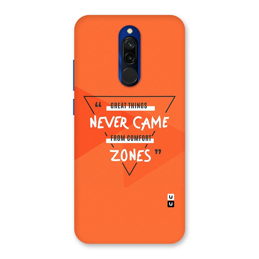 Great Things Comfort Zones Back Case for Redmi 8