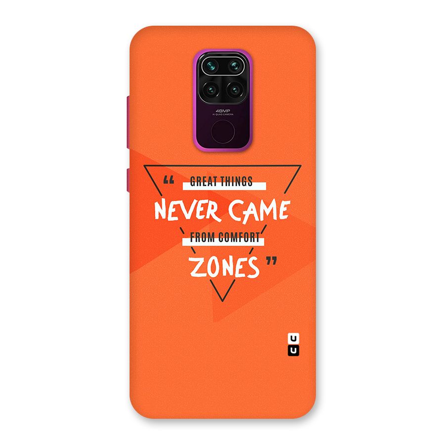 Great Things Comfort Zones Back Case for Redmi Note 9