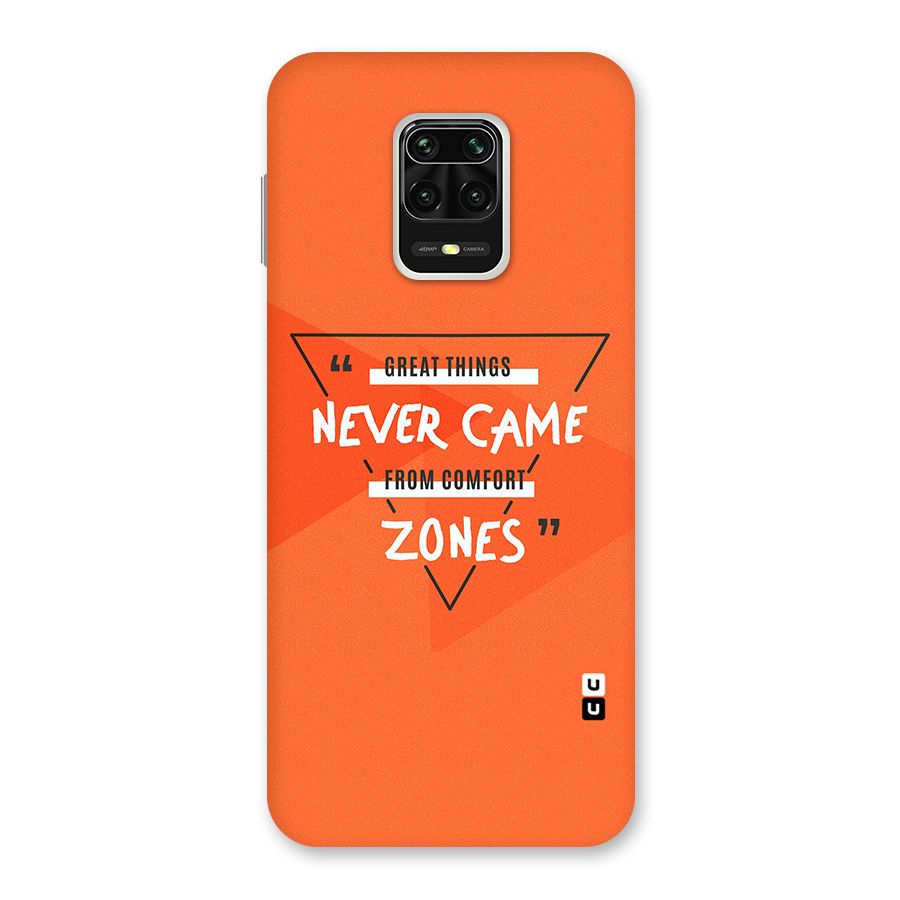 Great Things Comfort Zones Back Case for Redmi Note 9 Pro Max