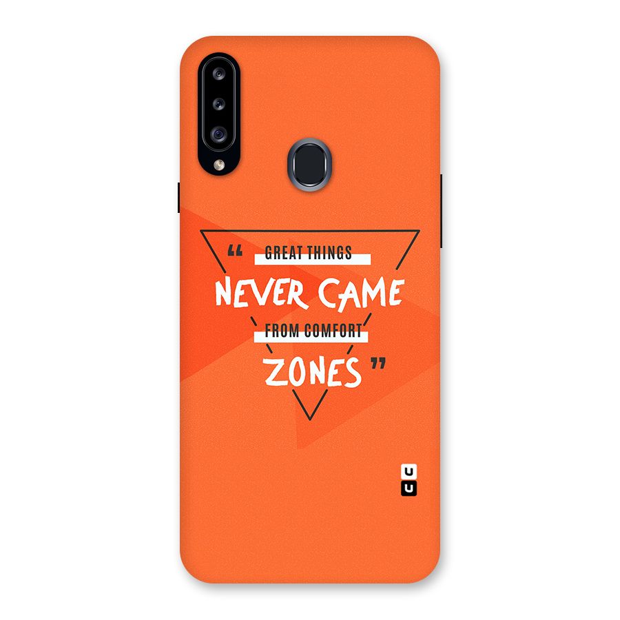 Great Things Comfort Zones Back Case for Samsung Galaxy A20s