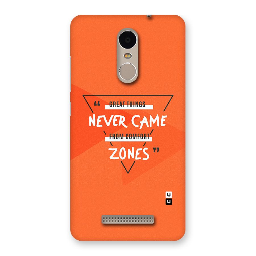 Great Things Comfort Zones Back Case for Xiaomi Redmi Note 3