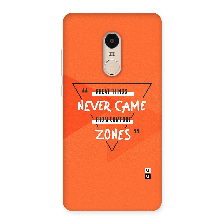 Great Things Comfort Zones Back Case for Xiaomi Redmi Note 4