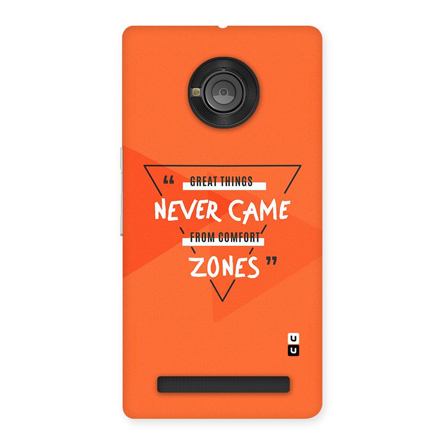 Great Things Comfort Zones Back Case for Yu Yunique