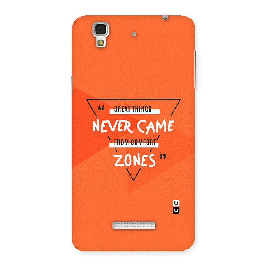 Great Things Comfort Zones Back Case for Yu Yureka