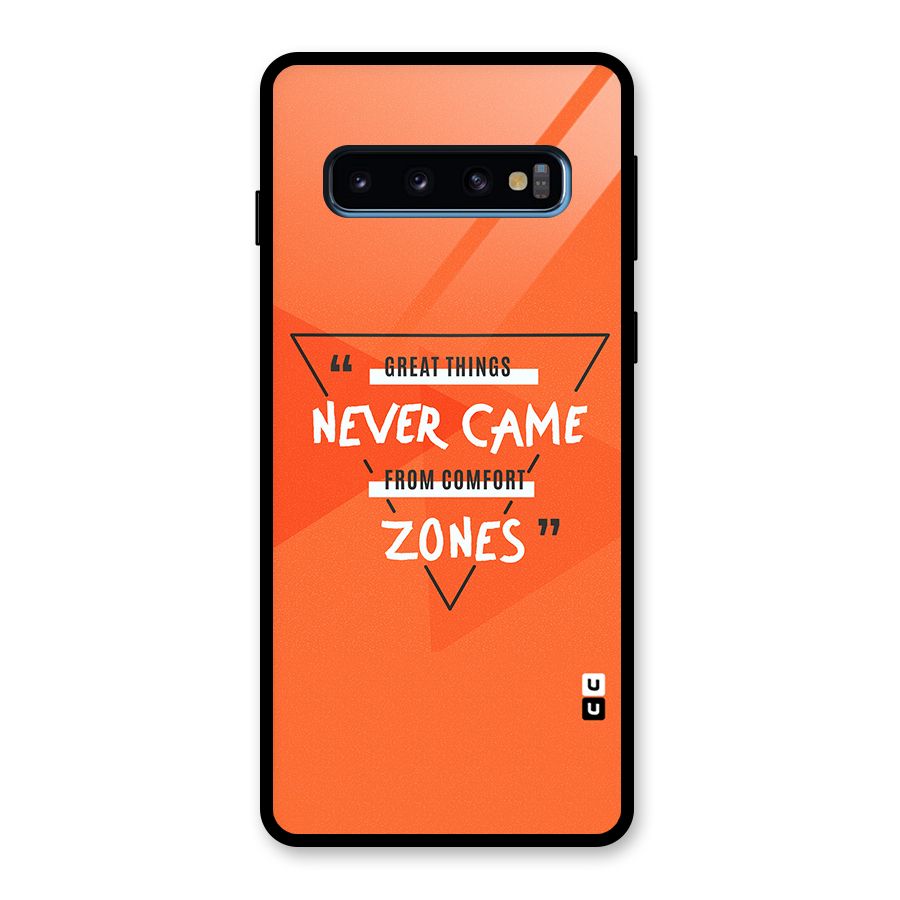 Great Things Comfort Zones Glass Back Case for Galaxy S10