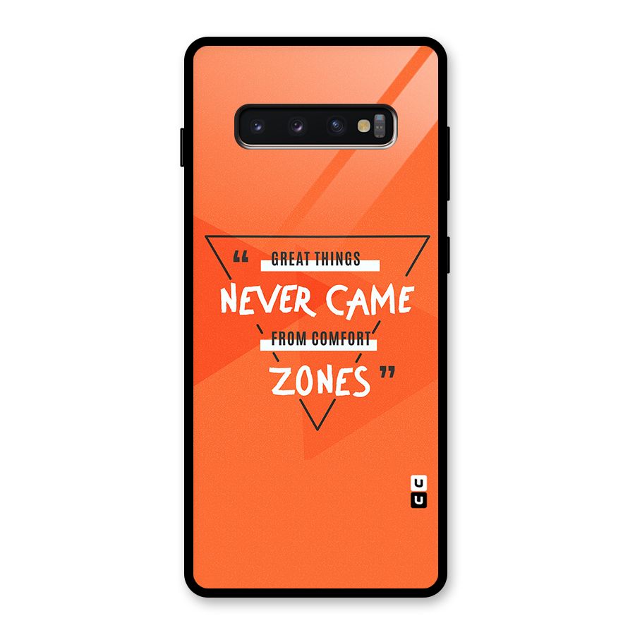 Great Things Comfort Zones Glass Back Case for Galaxy S10 Plus