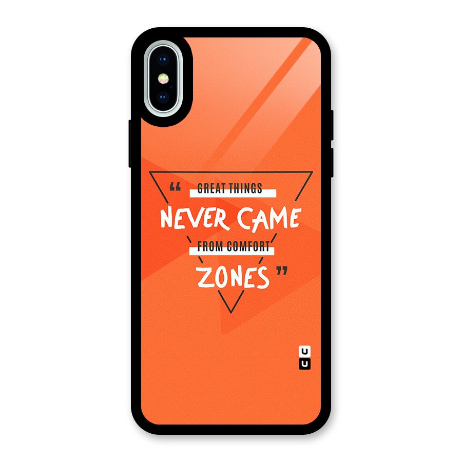 Great Things Comfort Zones Glass Back Case for iPhone X