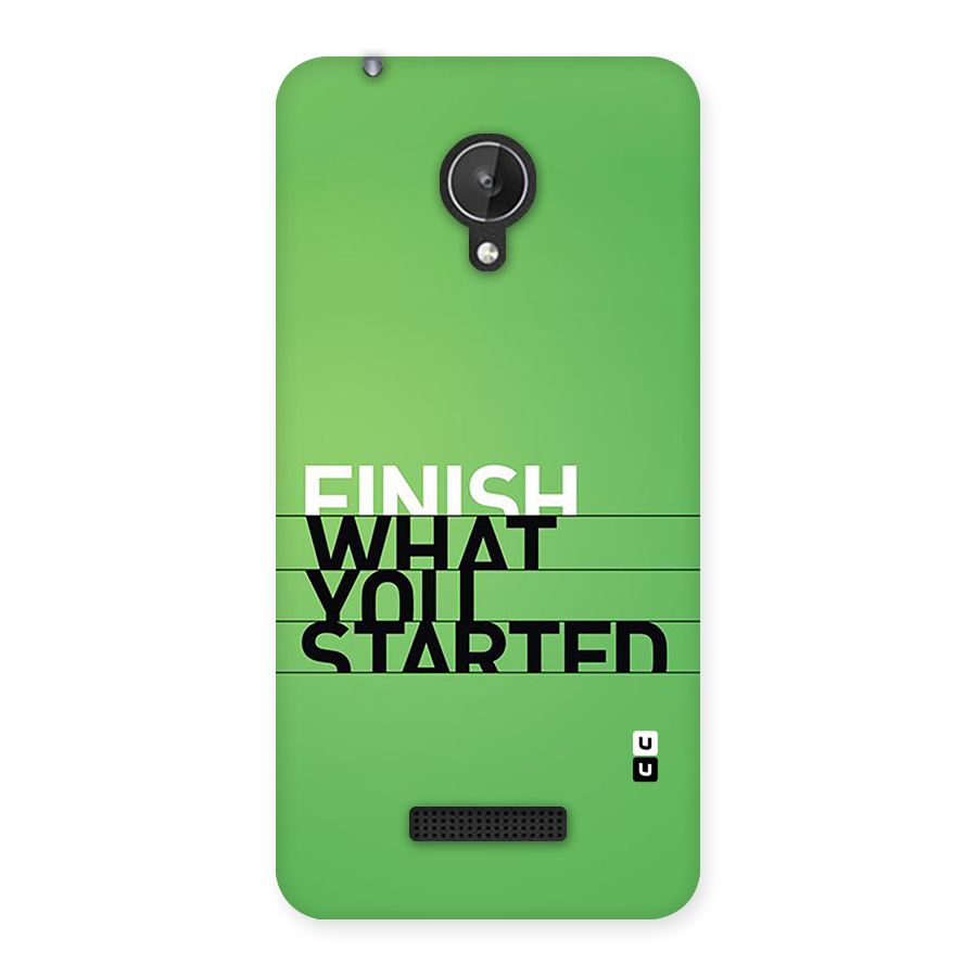Green Finish Back Case for Canvas Spark Q380