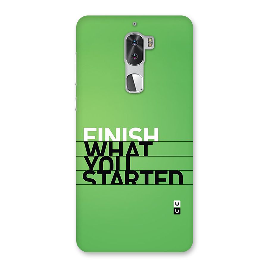Green Finish Back Case for Coolpad Cool 1