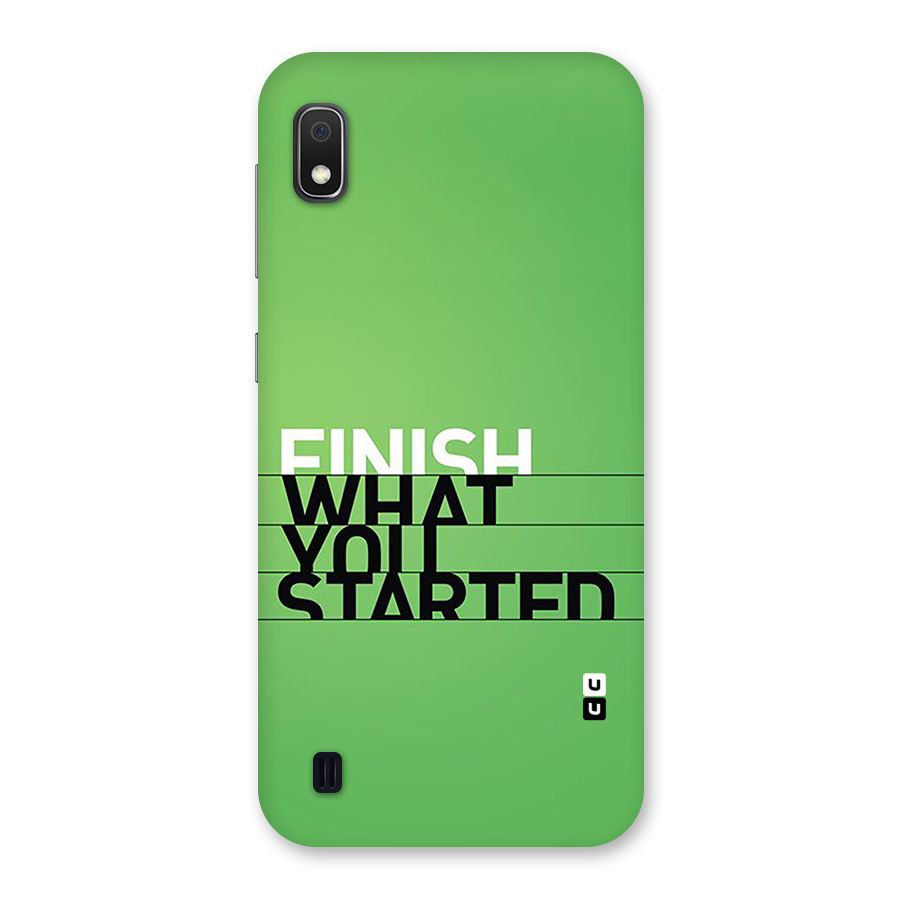 Green Finish Back Case for Galaxy A10