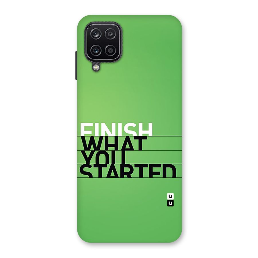 Green Finish Back Case for Galaxy A12