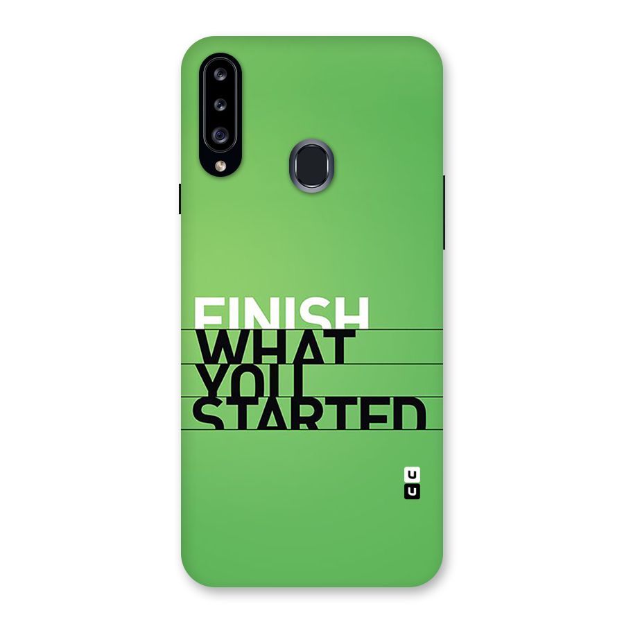 Green Finish Back Case for Galaxy A20s