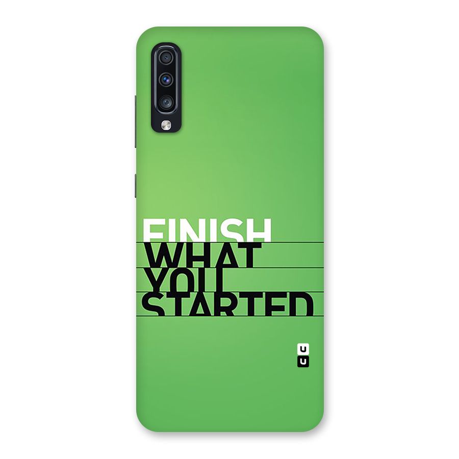 Green Finish Back Case for Galaxy A70