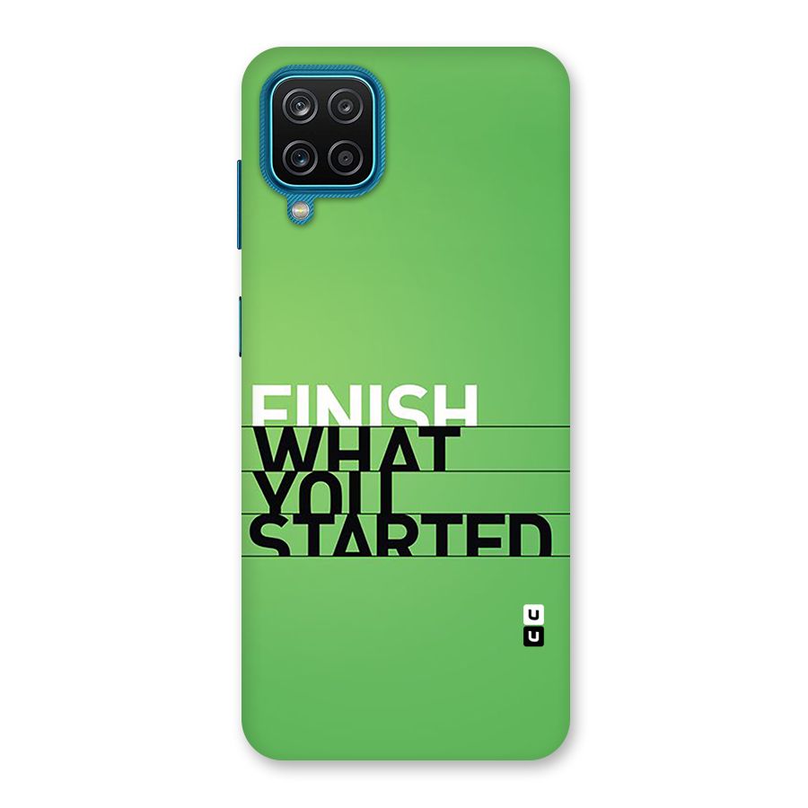 Green Finish Back Case for Galaxy M12