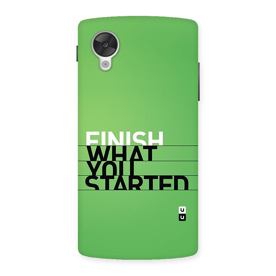 Green Finish Back Case for Google Nexus 5