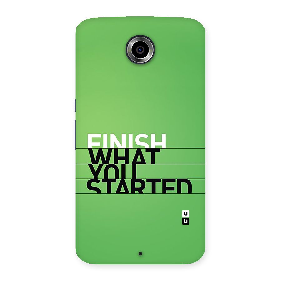 Green Finish Back Case for Google Nexus 6