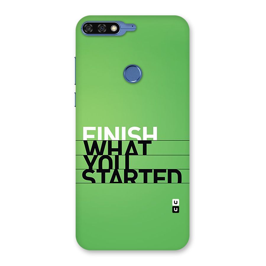 Green Finish Back Case for Honor 7C