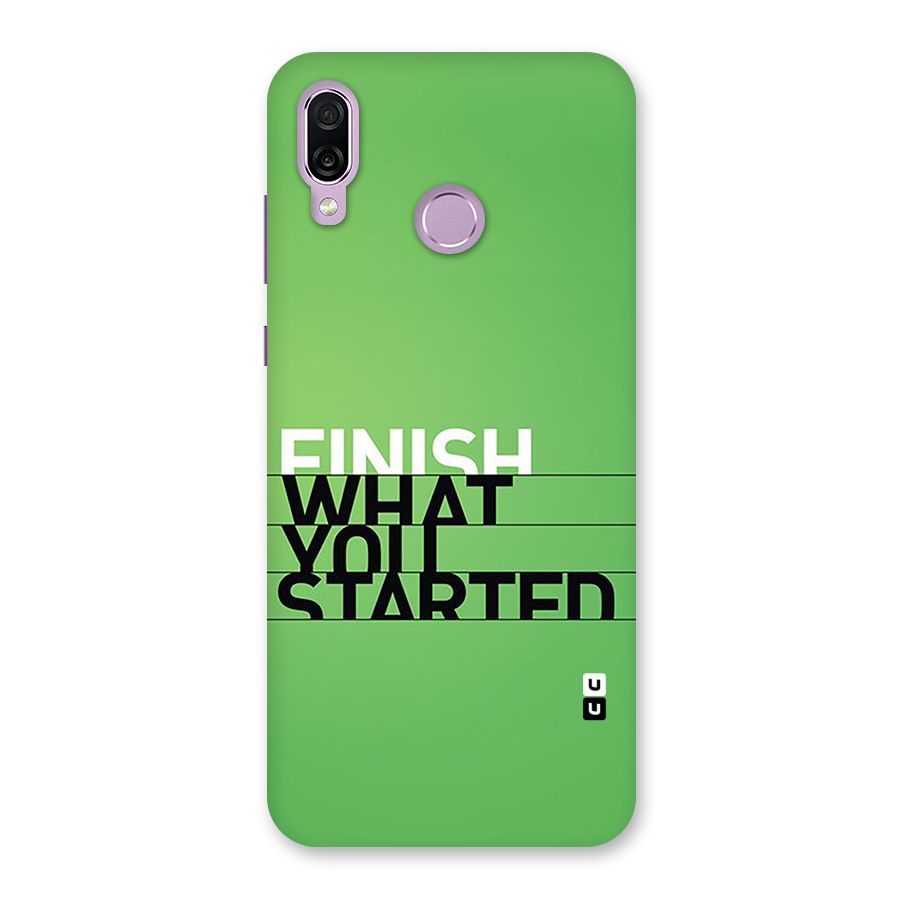 Green Finish Back Case for Honor Play