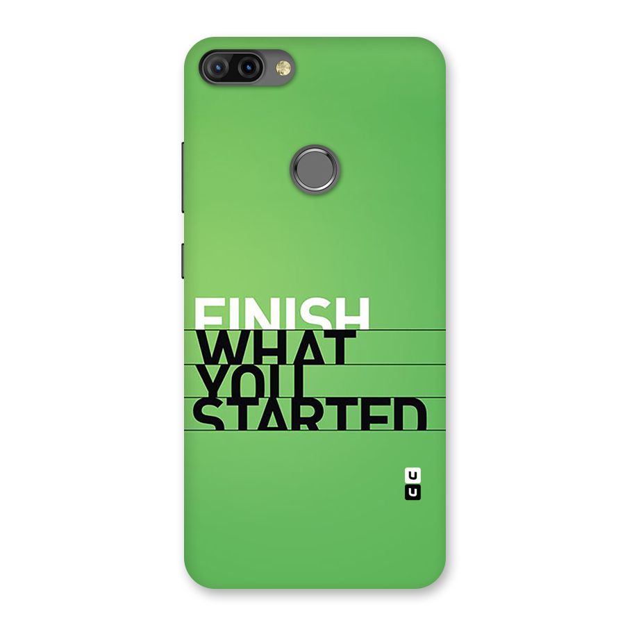 Green Finish Back Case for Infinix Hot 6 Pro