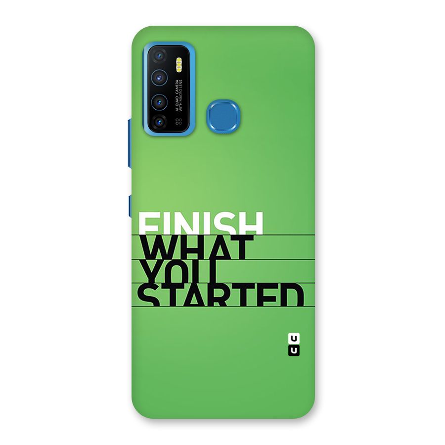 Green Finish Back Case for Infinix Hot 9
