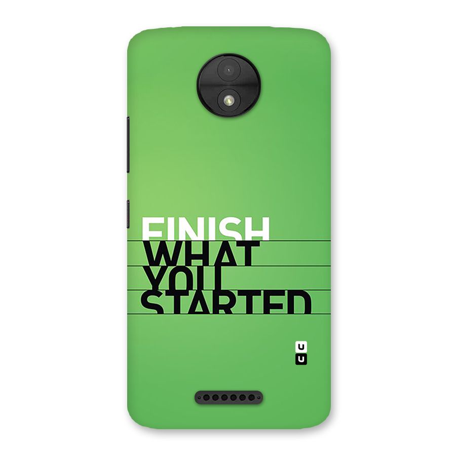 Green Finish Back Case for Moto C