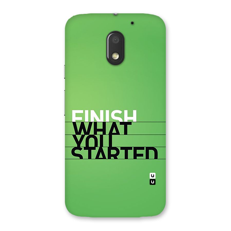 Green Finish Back Case for Moto E3 Power