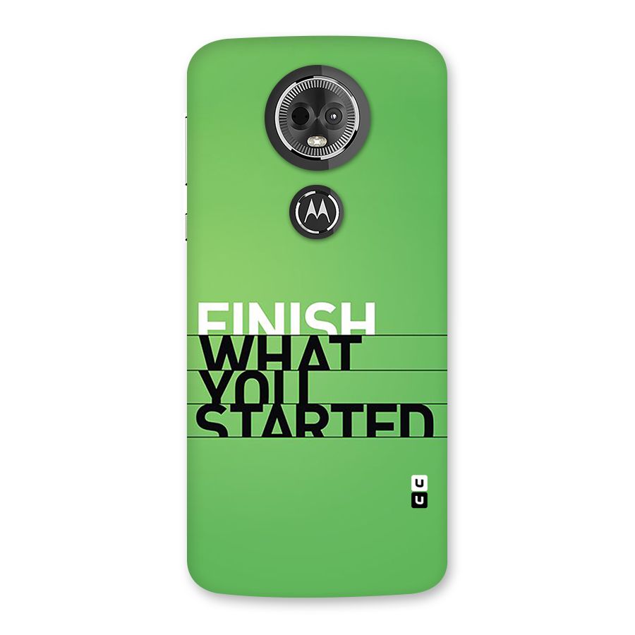 Green Finish Back Case for Moto E5 Plus