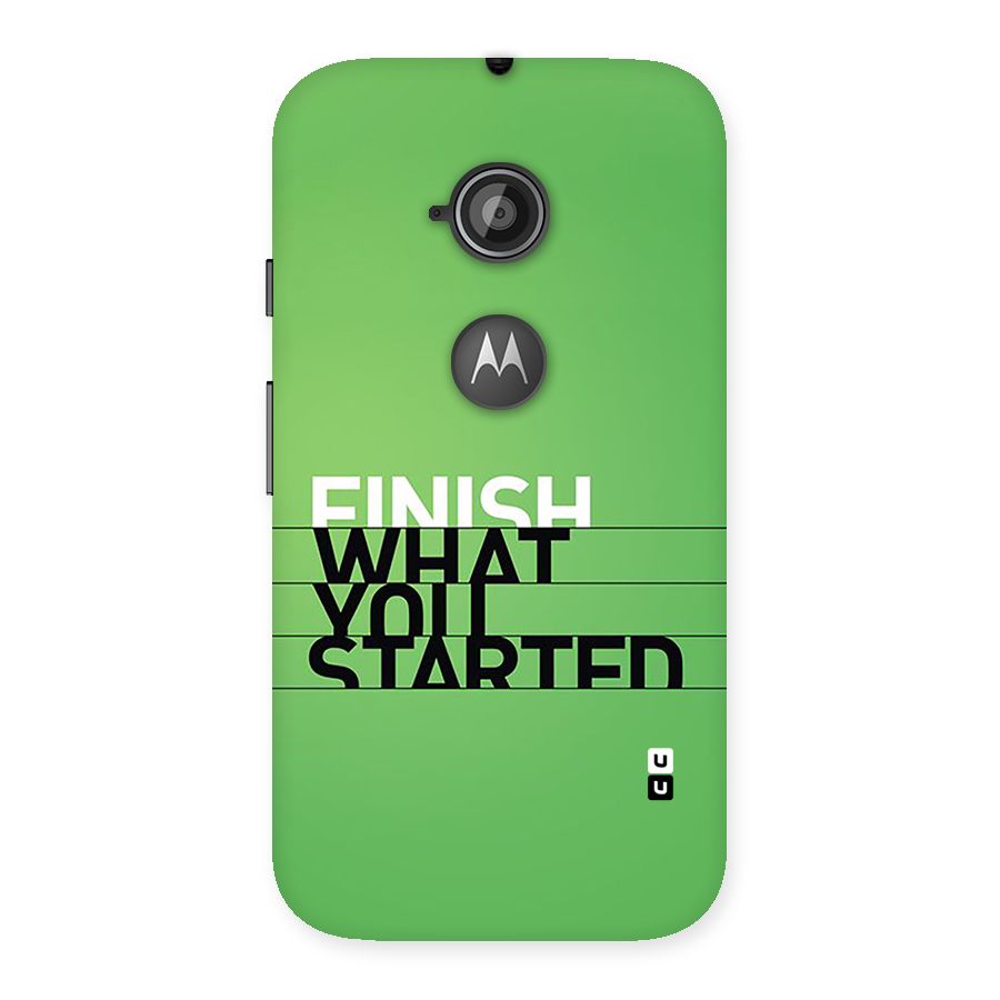 Green Finish Back Case for Moto E 2nd Gen