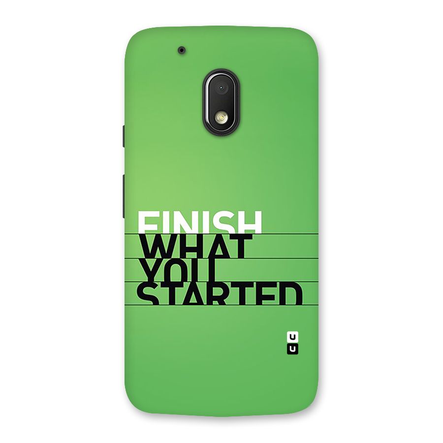 Green Finish Back Case for Moto G4 Play
