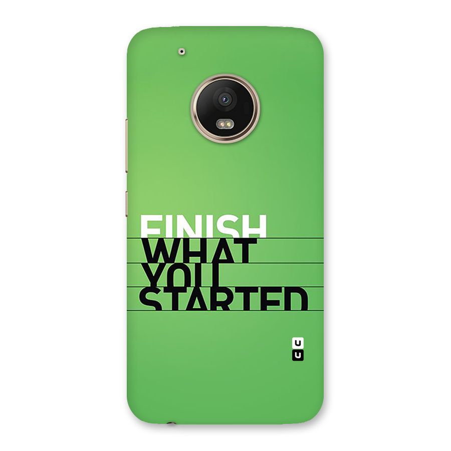 Green Finish Back Case for Moto G5 Plus