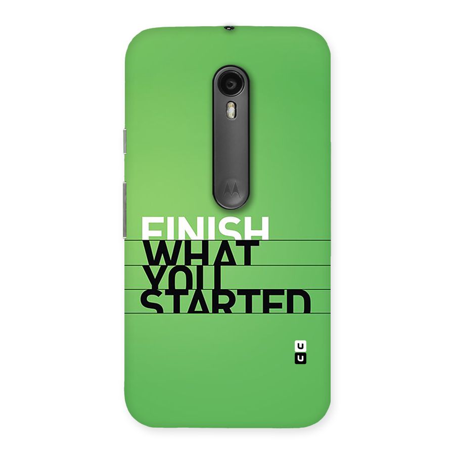 Green Finish Back Case for Moto G Turbo