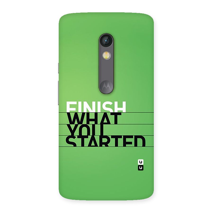 Green Finish Back Case for Moto X Play