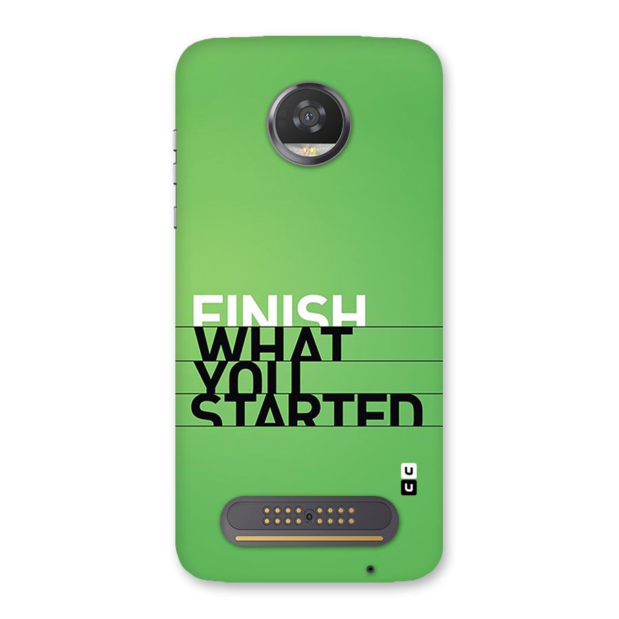Green Finish Back Case for Moto Z2 Play