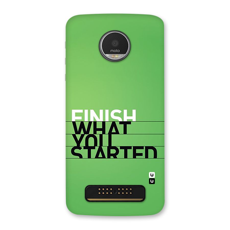 Green Finish Back Case for Moto Z Play