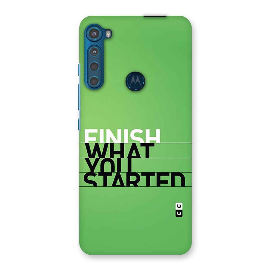 Green Finish Back Case for Motorola One Fusion Plus
