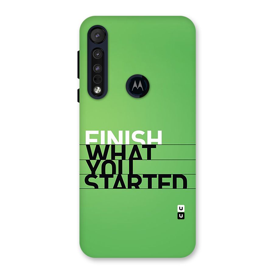 Green Finish Back Case for Motorola One Macro