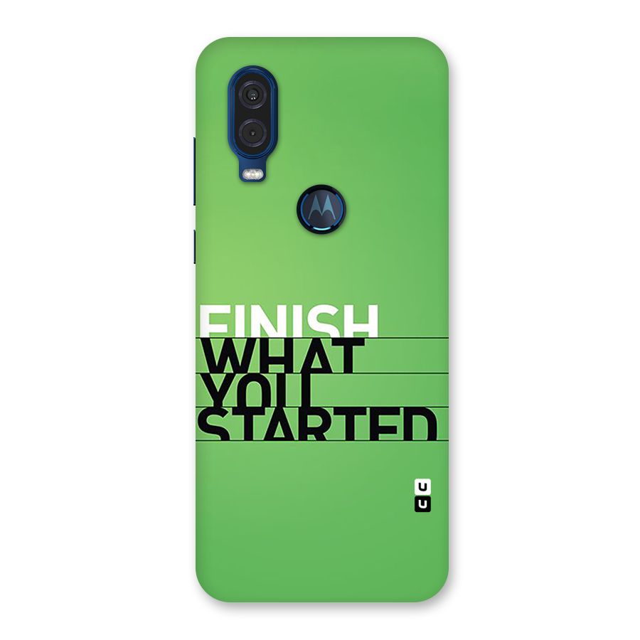 Green Finish Back Case for Motorola One Vision