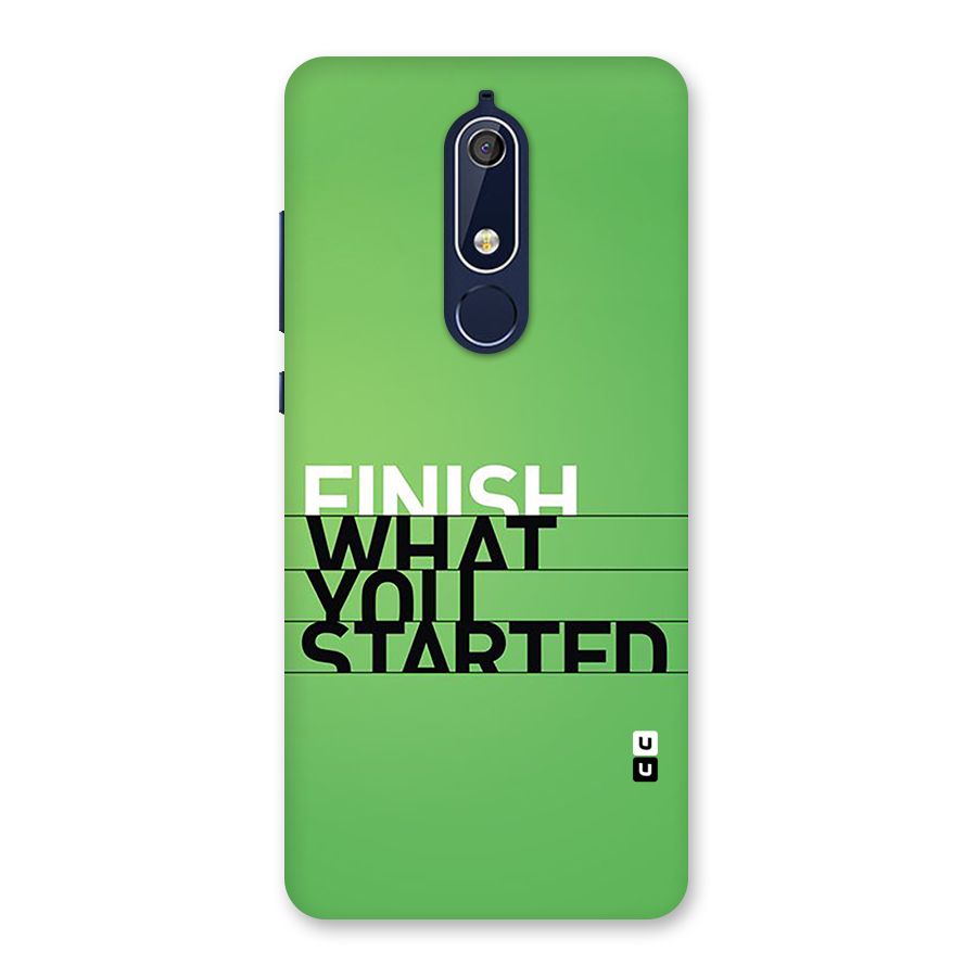Green Finish Back Case for Nokia 5.1