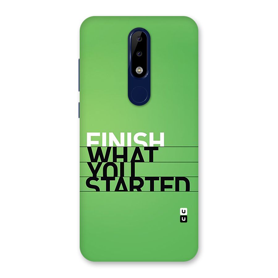 Green Finish Back Case for Nokia 5.1 Plus