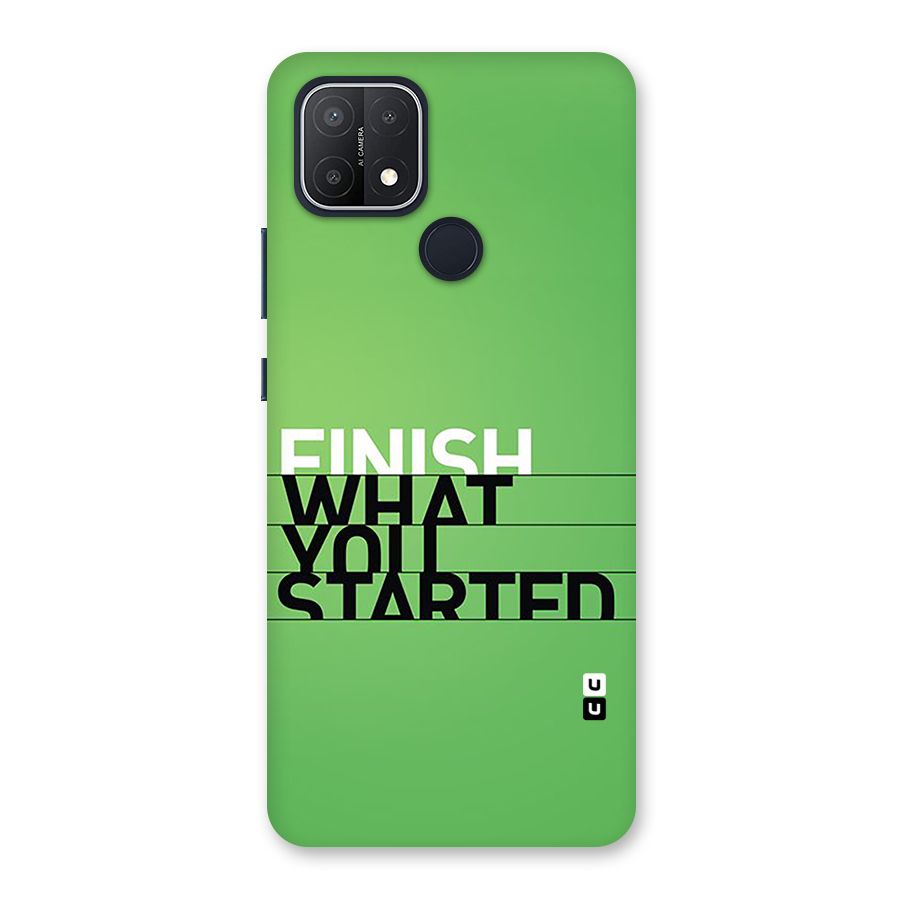 Green Finish Back Case for Oppo A15s