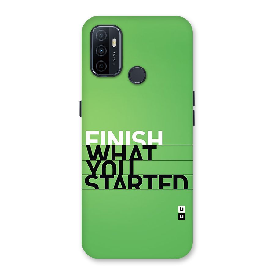 Green Finish Back Case for Oppo A33 (2020)